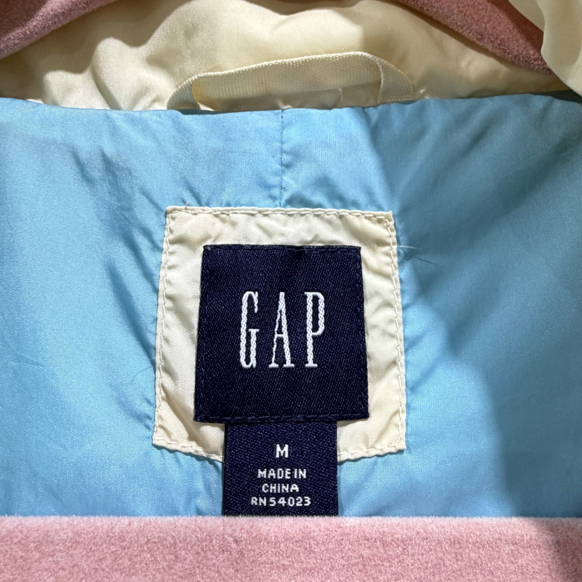Gap Puffer Vest Women M Cream Quilted Down Fill2