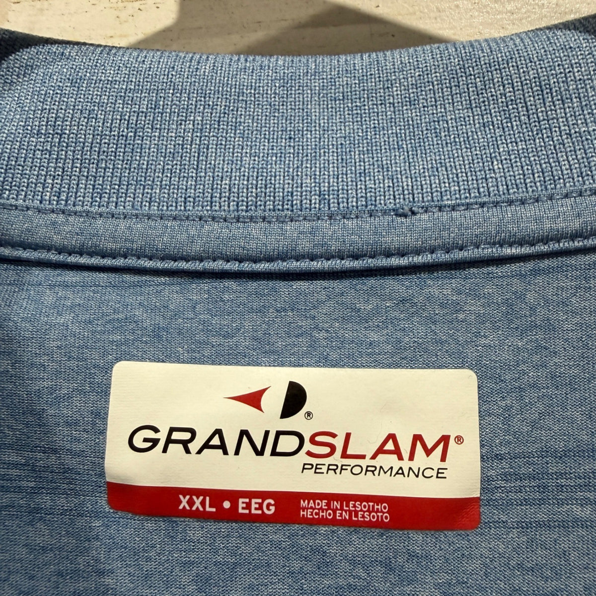 Grand Slam Polo Shirt Men XXL Blue Striped Performance Golf Gorpcore EUC1