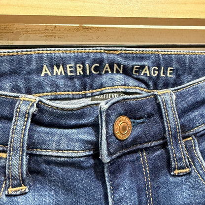 American Eagle Next Level Stretch Skinny Jeans Women 4 Distressed Denim EUC4