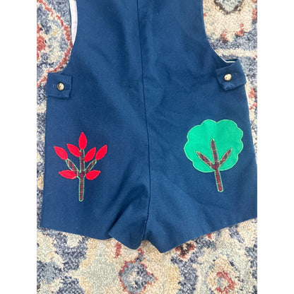 Vintage Chocolate Soup Romper Baby Boys Large 6-12M Blue Nature VTG Applique6