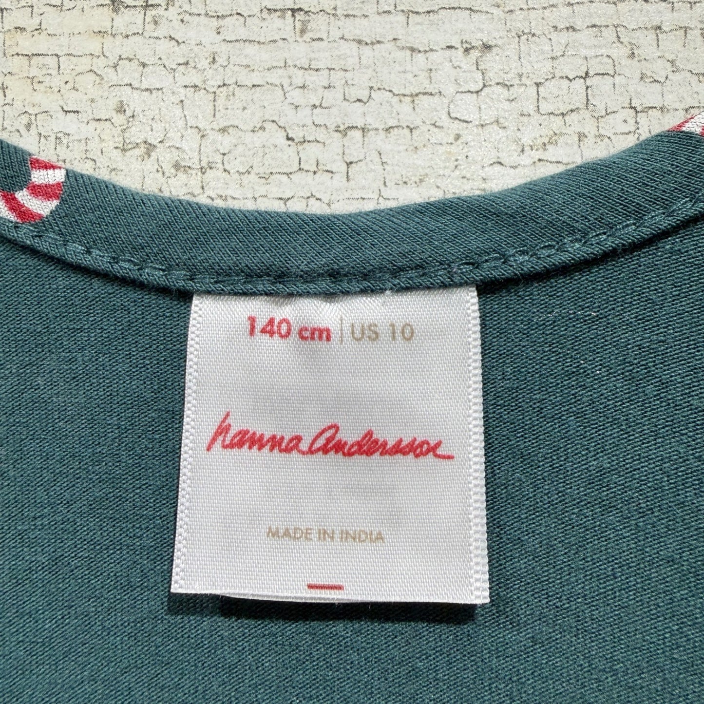Hanna Andersson Tutu Dress Girls 10 Green Candy Cane Holiday Festive EUC1