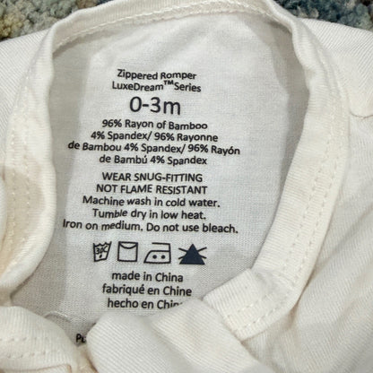 Kyte Baby PurComfy Romper Bodysuit Bundle 0-3M Neutral Cream Hedgehog Bamboo EUC5