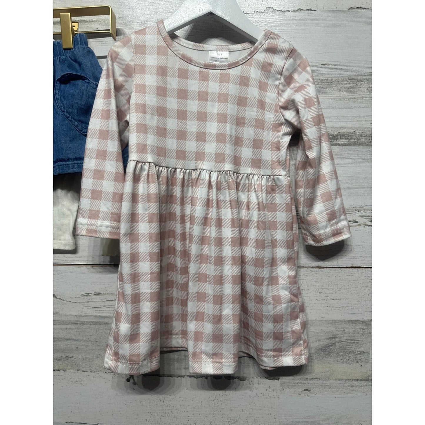 Carters H&M Toddler Girl Clothing Bundle 2T/3T Pink White Blue Gingham EUC3