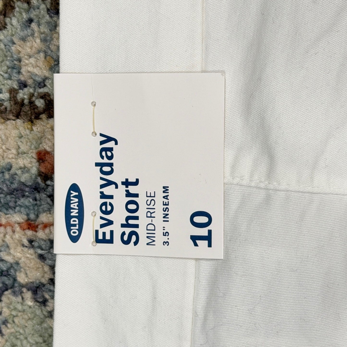 Old Navy Everyday Short Women Size 10 White 3.5" Inseam Mid-Rise Casual NWT6