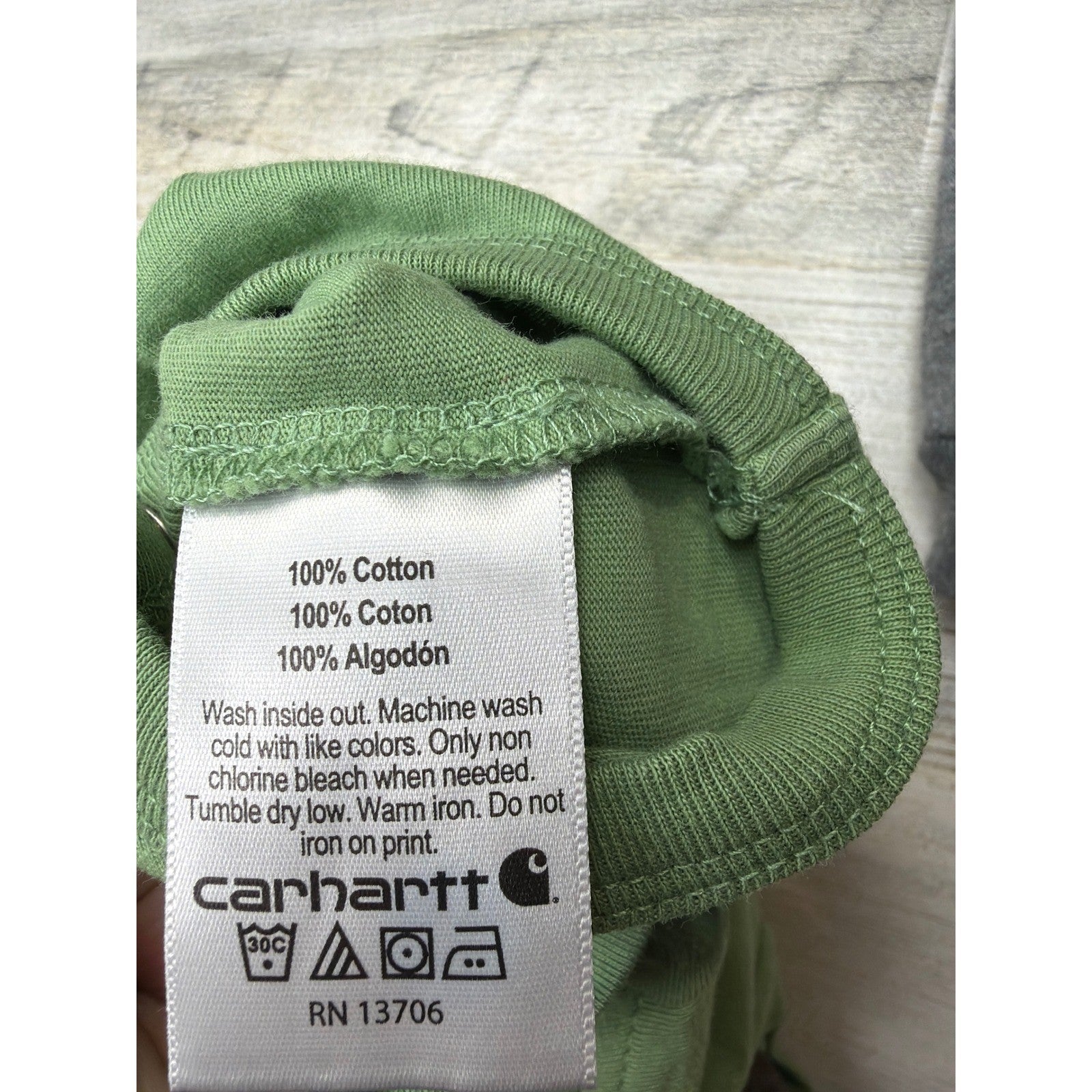 Carhartt Bodysuit Pant Set Boys 3M Green Gray Tractor Workwear Gorpcore EUC5