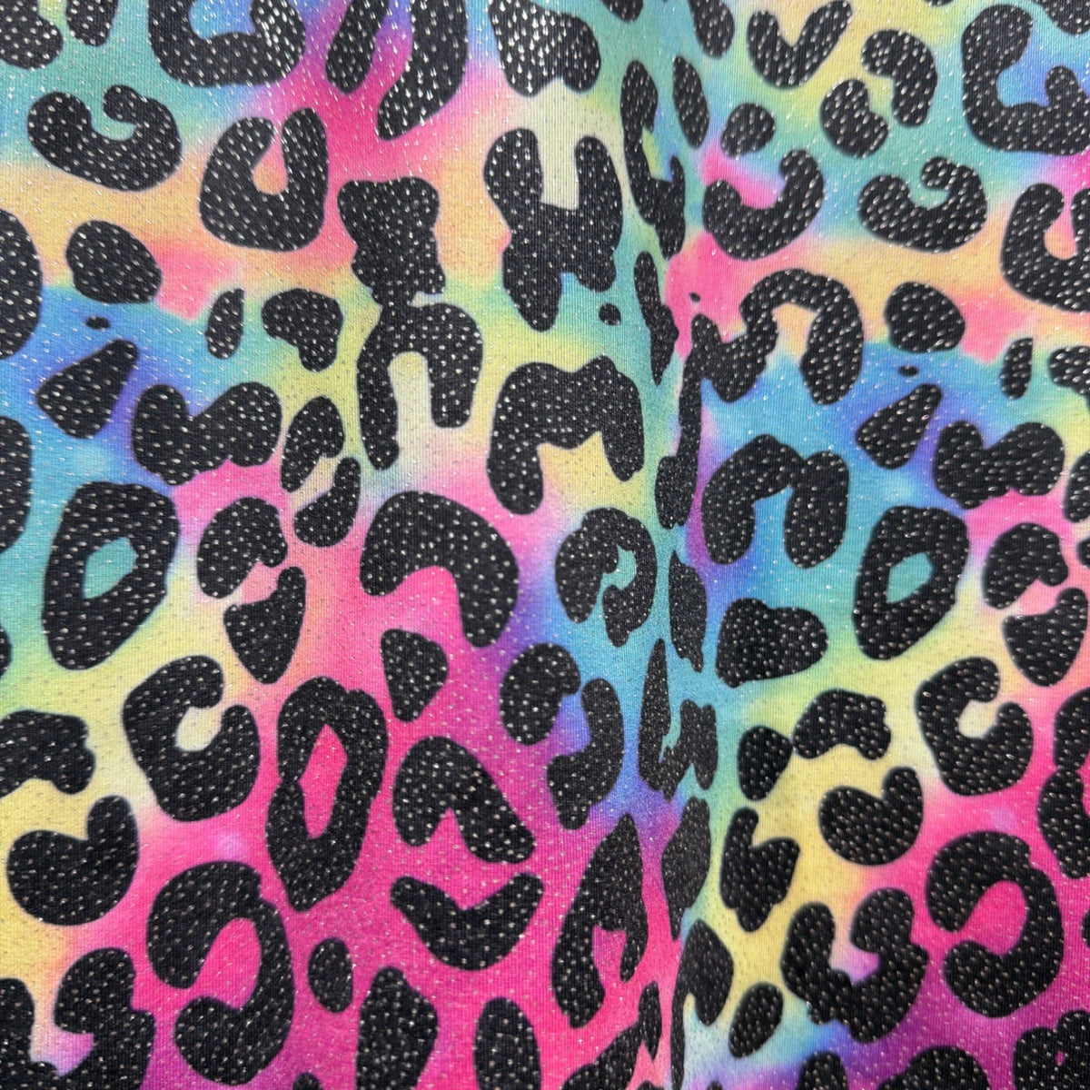 Biketard Girls 10/12 (150) Leopard Sparkle Gymnastics Unitard Dancewear EUC1