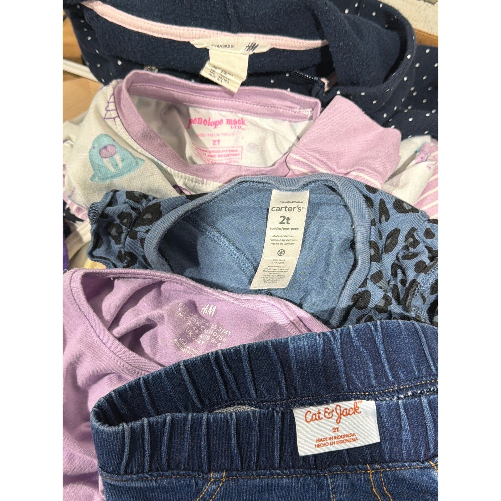 Cat & Jack H&M Carters Girls 2T Bundle Jeggings Dress Jacket Pajamas6
