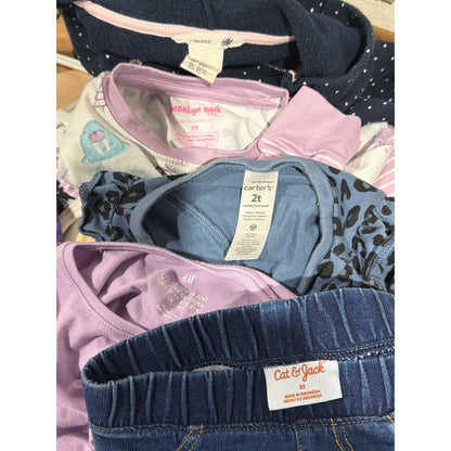 Cat & Jack H&M Carters Girls 2T Bundle Jeggings Dress Jacket Pajamas6