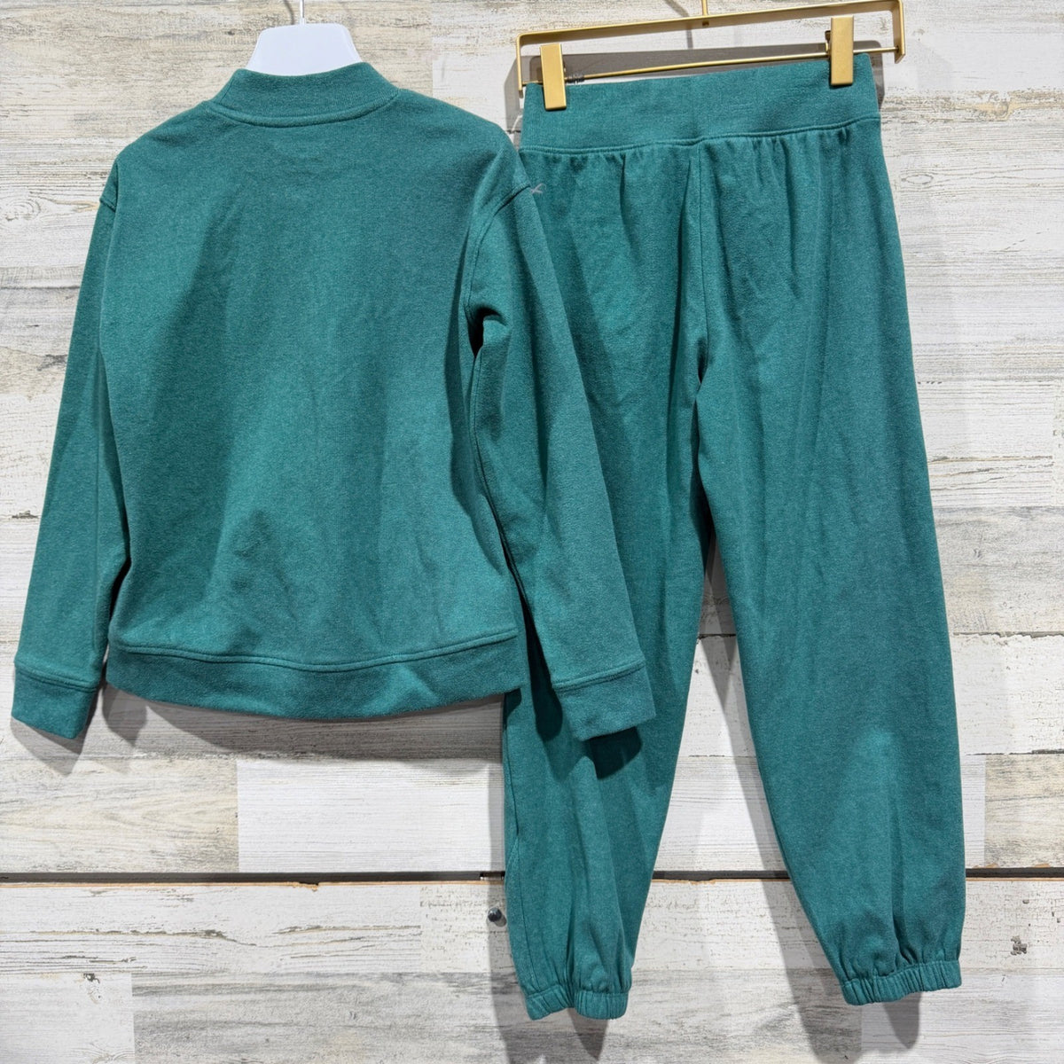Freely Mock Neck Jogger Set Girls Size S Teal Green Recycled Athleisure6