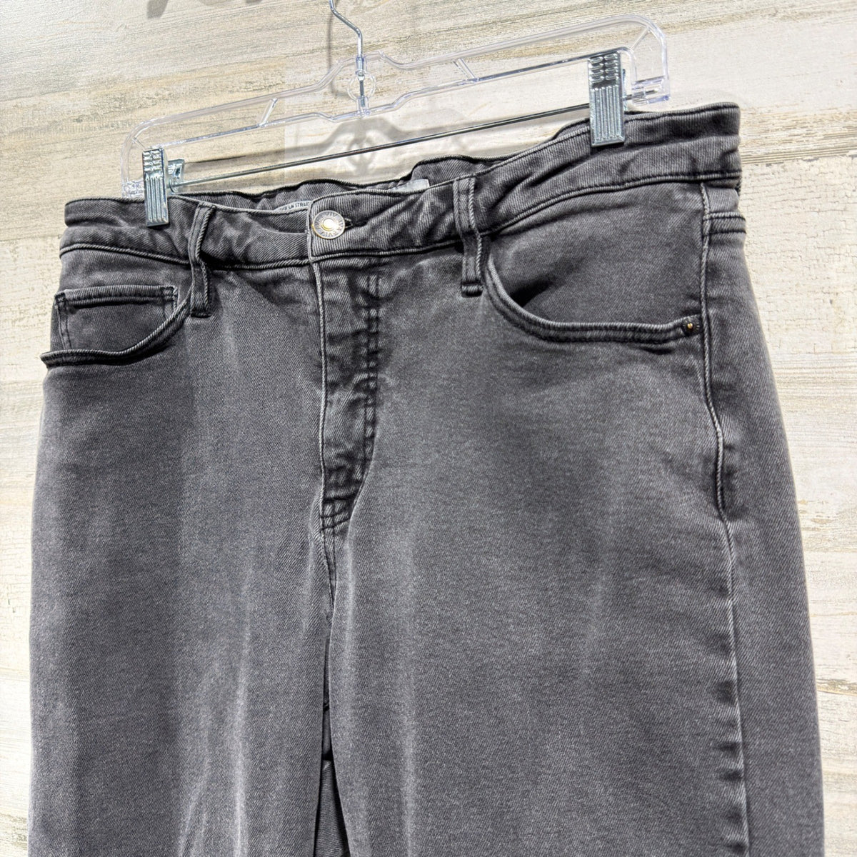 Ava & Viv High Rise Slim Straight Jeans Women 17 Grey Cotton Blend Modern EUC1