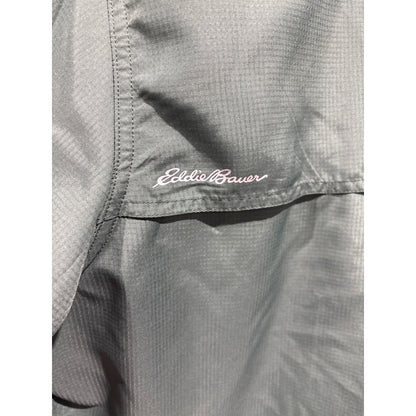 Eddie Bauer Button Up Shirt Men 2XL Green Ripstop Fishing Gorpcore EUC2