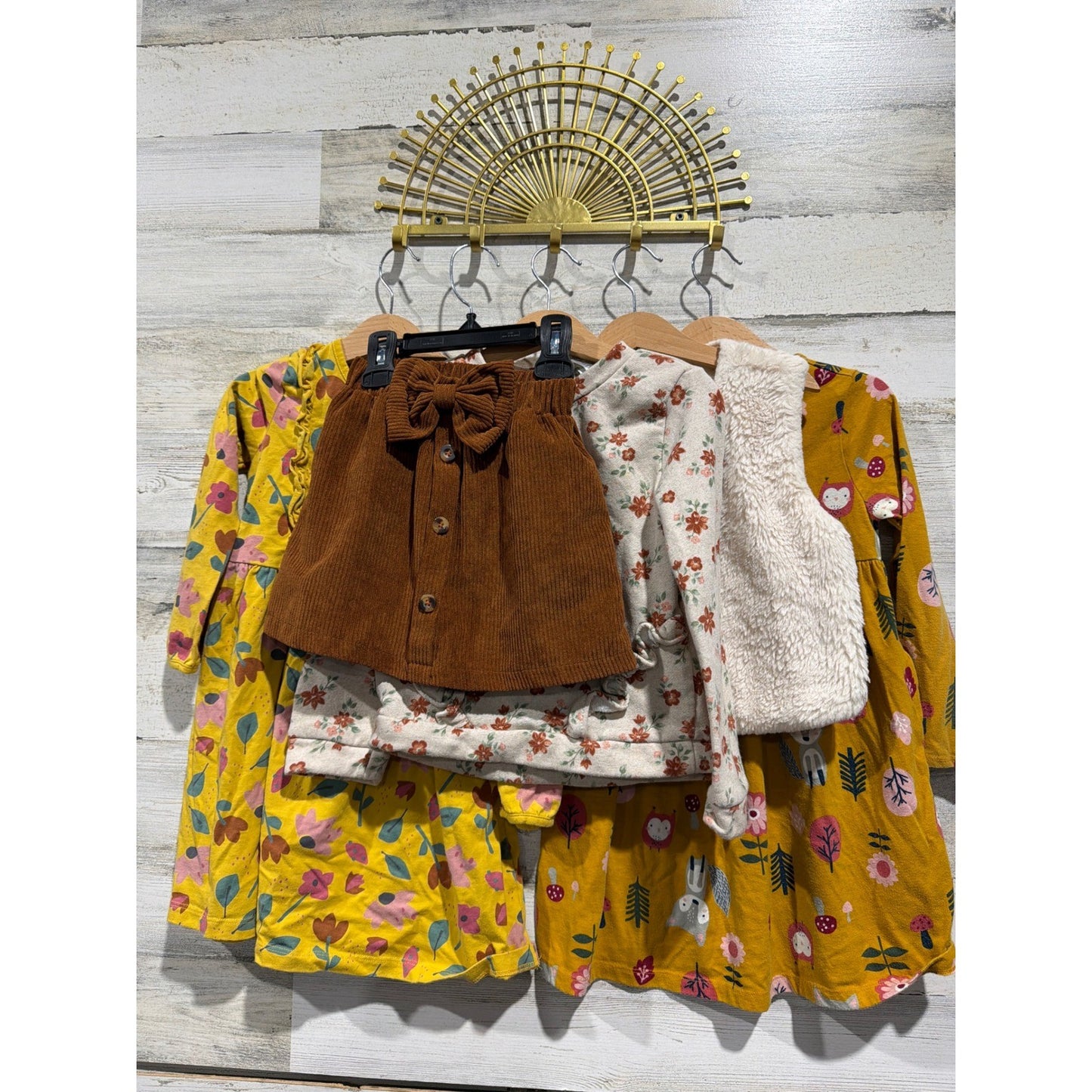 Nicole Miller Old Navy Wonder Nation Girls 5T Floral Woodland Bundle EUC0