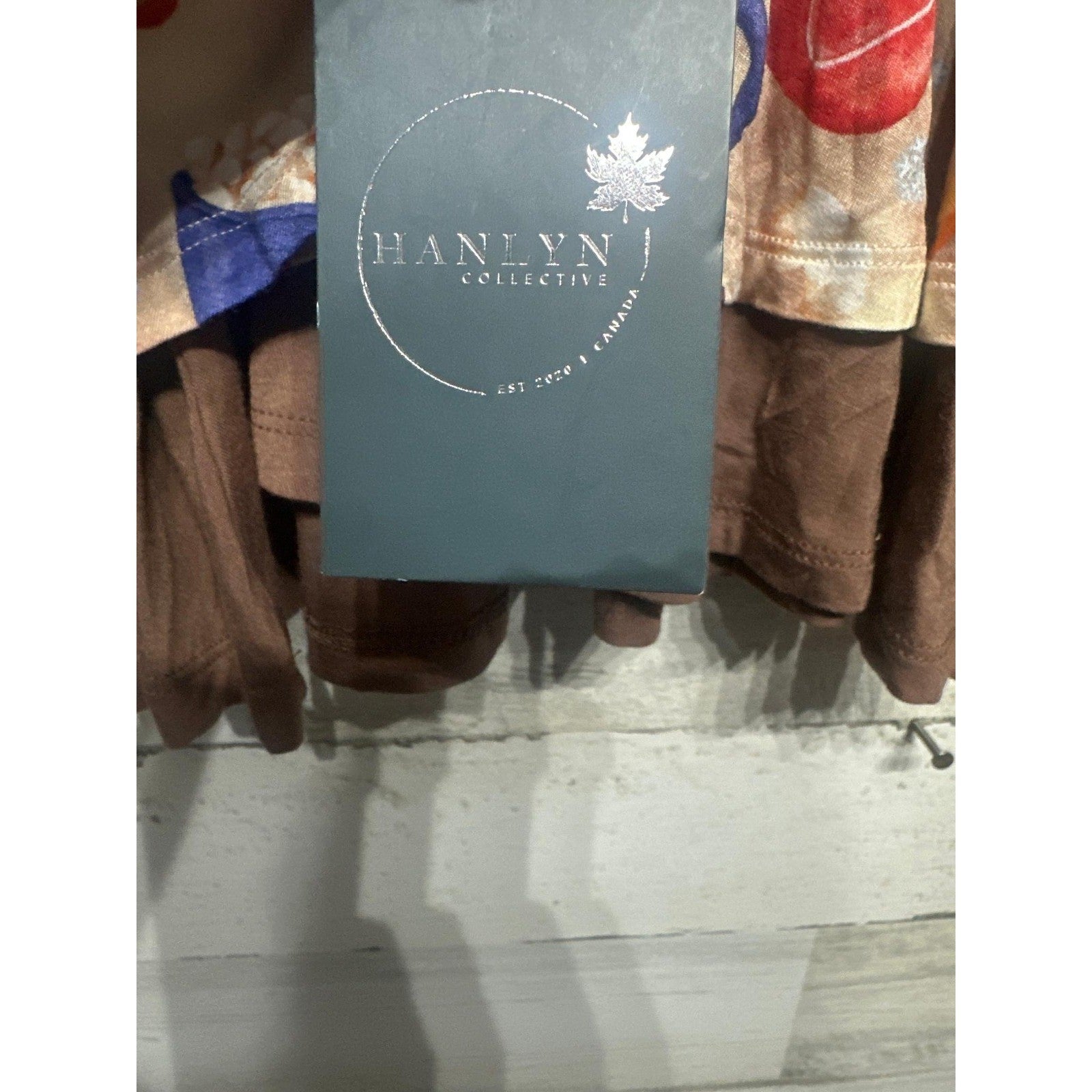 Hanlyn Collective Hot Cocoa Bamboo Dress Kids 18-24m Tan Winter Ruffle NWT4