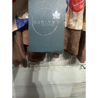 Hanlyn Collective Hot Cocoa Bamboo Dress Kids 18-24m Tan Winter Ruffle NWT4