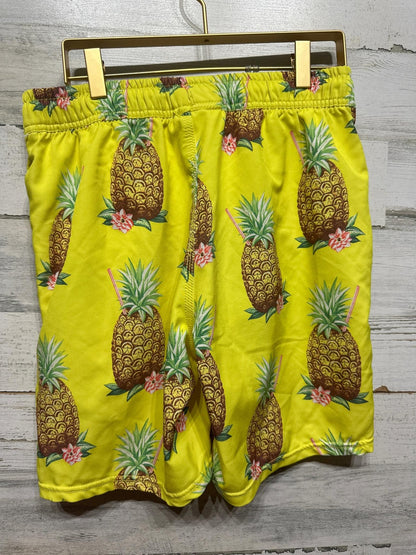 Sperry Swim Trunks Men Small Yellow Pineapple Floral Tropical Print Shorts EUC2