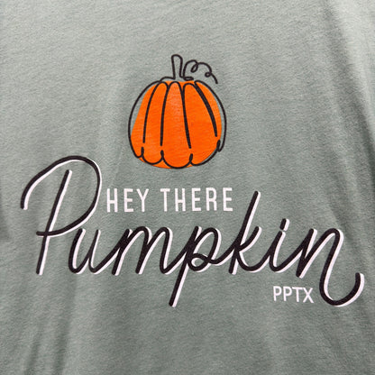 Bella Canvas Hey There Pumpkin T-Shirt Women S Sage Green Cotton Fall1