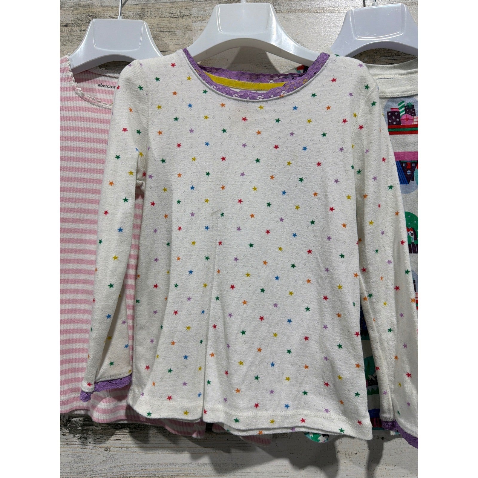 Hanna Andersson Boden Abercrombie Kids Girls 5 Pink White Stars Stripes GUC1