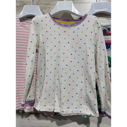 Hanna Andersson Boden Abercrombie Kids Girls 5 Pink White Stars Stripes GUC1