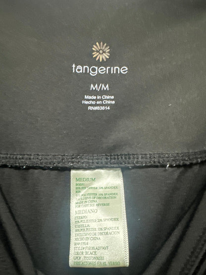 Tangerine Active Leggings Women Medium Black Mesh Panel High Rise EUC5