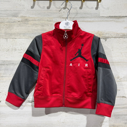 Jordan Track Jacket Boys 2T Red Gray Jumpman Air Sportswear EUC0