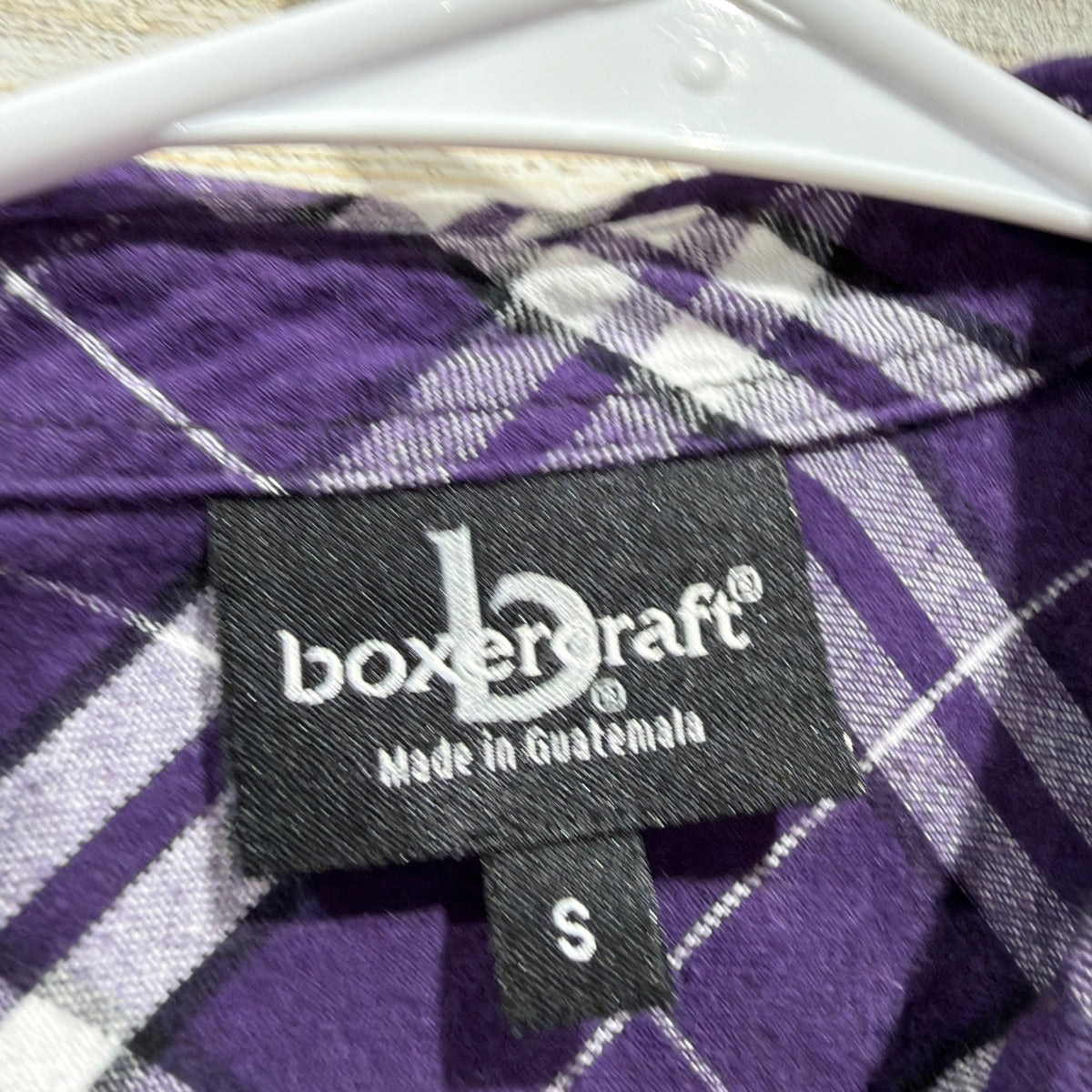 Flannel Shirt Women Small Purple Plaid Long Sleeve Fall Winter Grunge EUC1