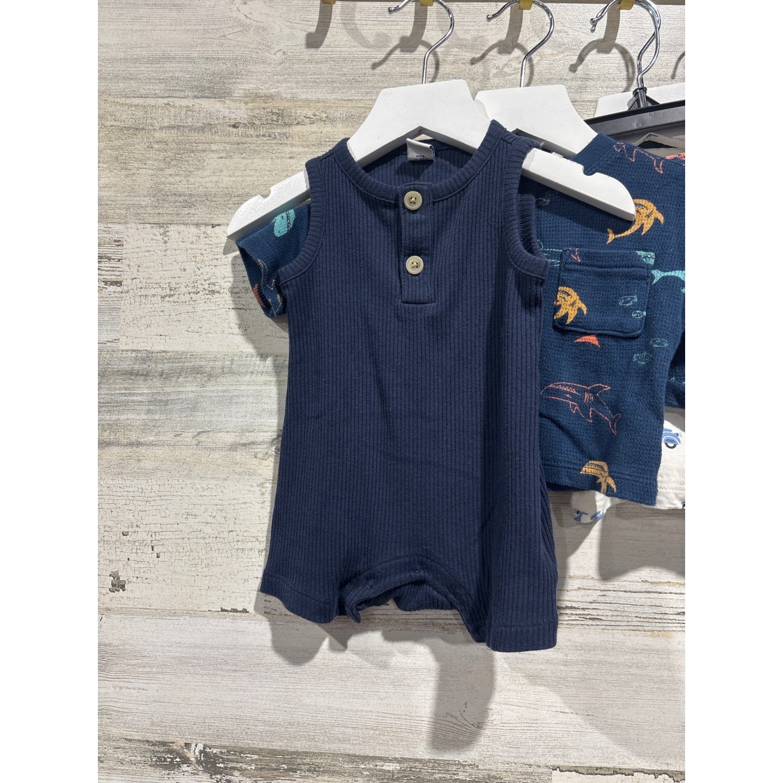 Old Navy Cat & Jack Clothing Bundle Boys 3-6M Blue White USA Nautical GUC/NWT2
