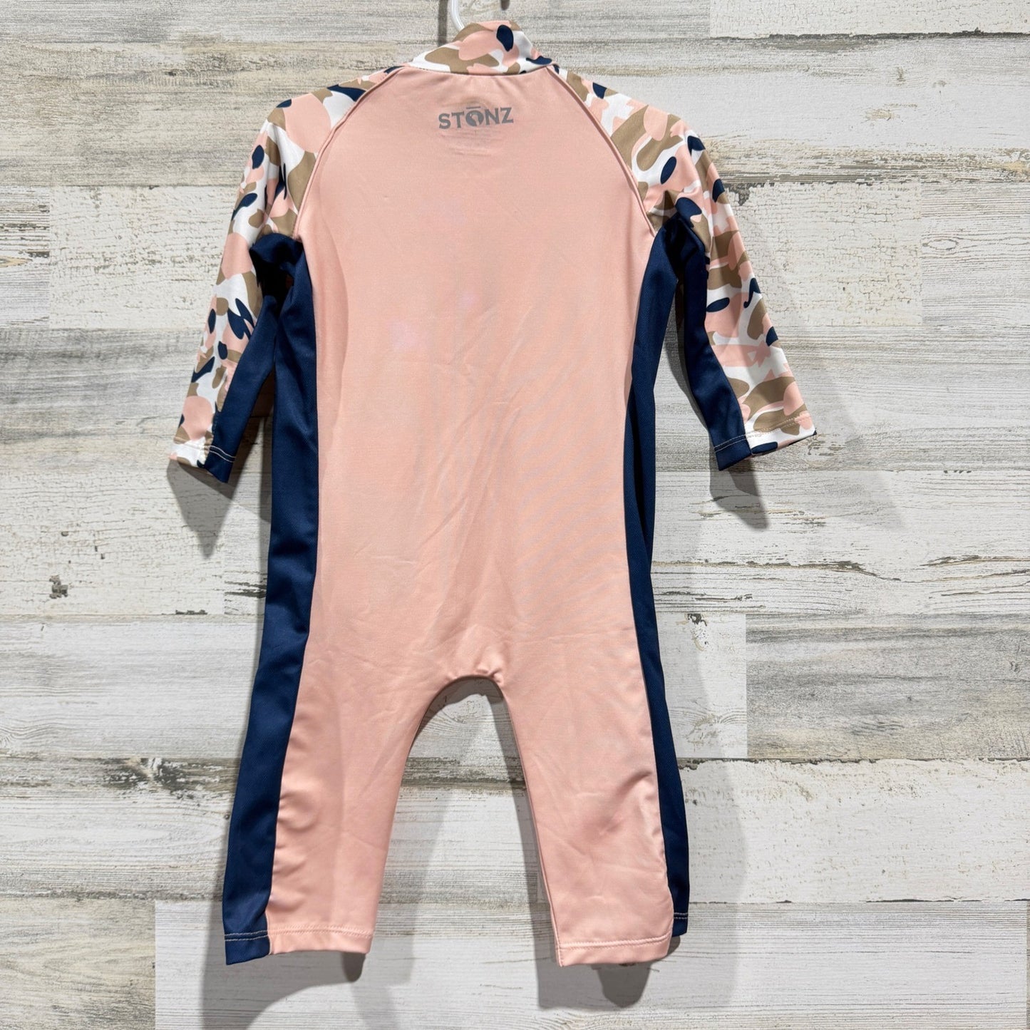 Stonz Sun Suit Baby 12-18m Pink Camo UPF 50 Rash Guard One Piece NWT4