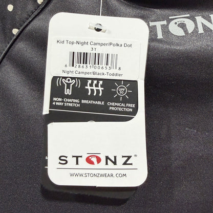 Stonz Sun Shirt Kids 3T Black Night Camper Polka Dot Outdoors NWT6