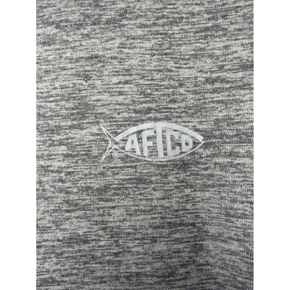 AFTCO Samurai Sun Protection Hoodie Men Large Gray Performance Fishing EUC1