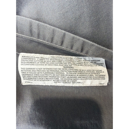 Wrangler Riggs Workwear FR Shirt Men XXL Gray Flame Resistant Utility EUC4