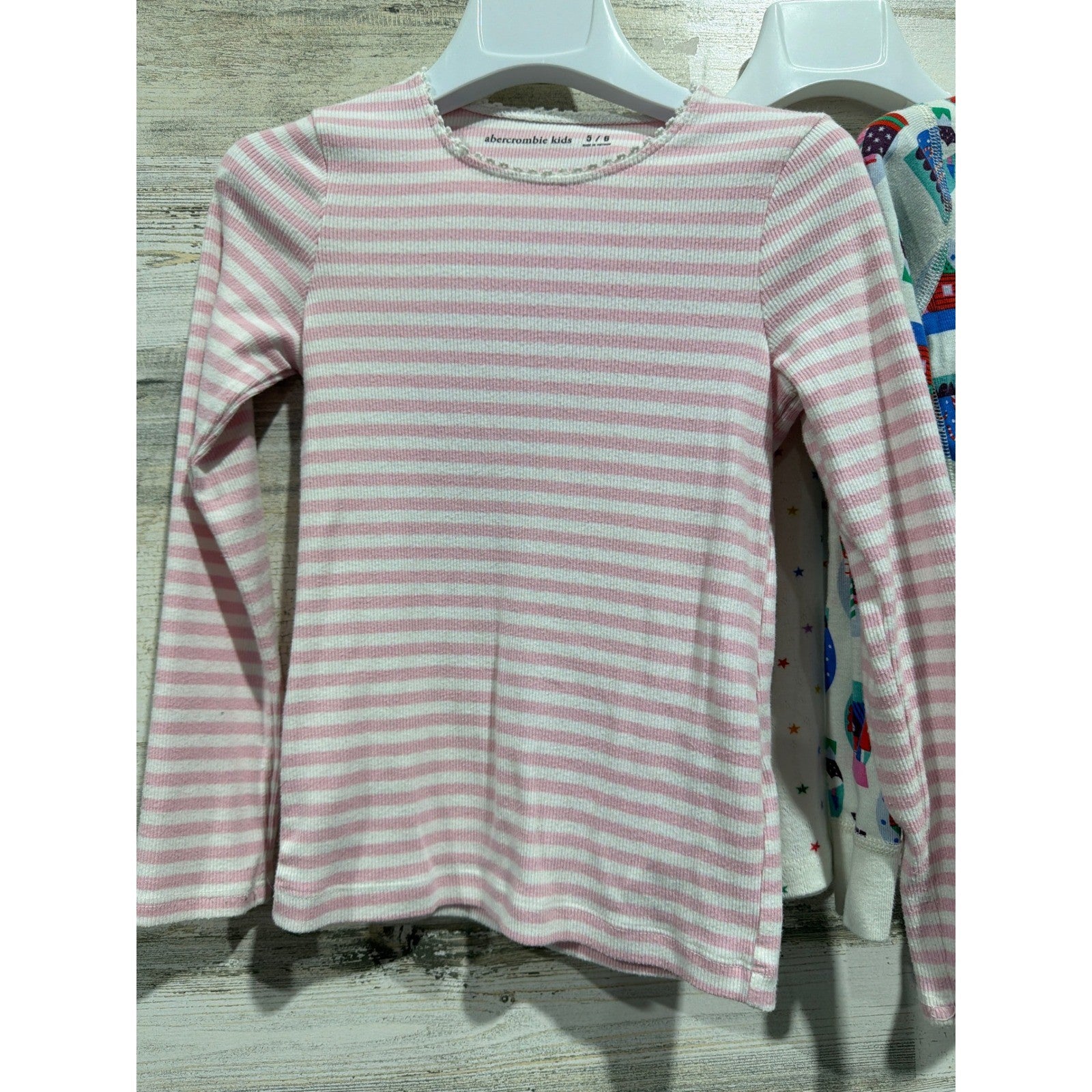 Hanna Andersson Boden Abercrombie Kids Girls 5 Pink White Stars Stripes GUC3