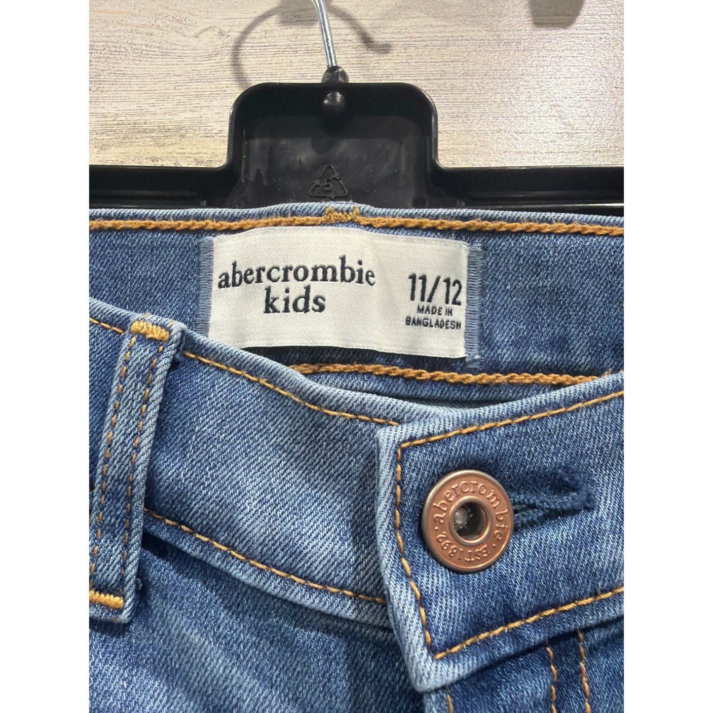 Abercrombie Kids Jeans Bundle Girls 11/12 Blue White Distressed Adjustable Waist1