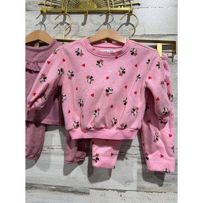 Old Navy Disney Modern Moments Girls 6-12M Pink Mauve Ruffle Minnie EUC1