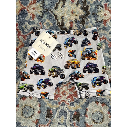 Kickee Pants Boxer Briefs Boys Small 6-8 Grey Monster Truck NWT2
