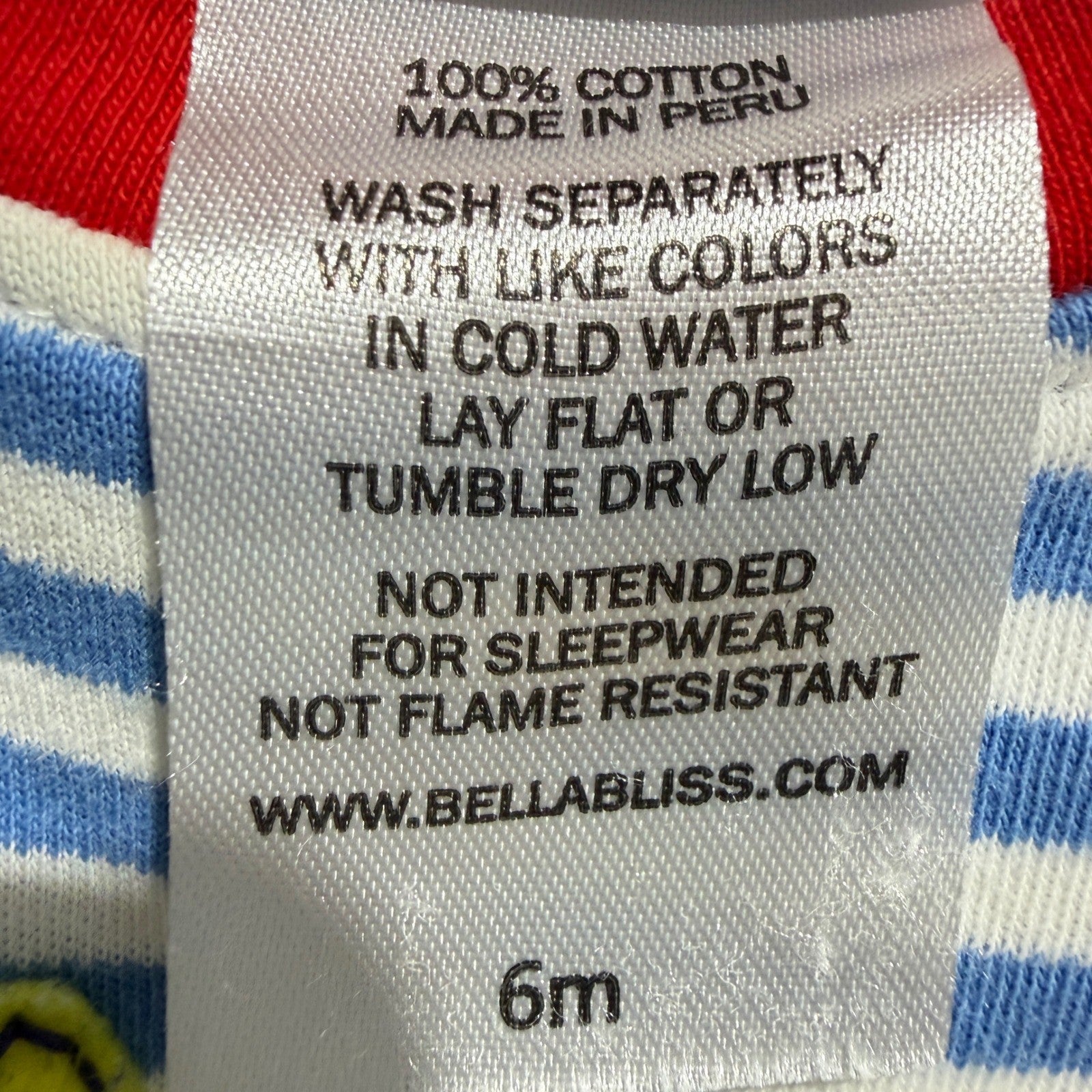 Bella Bliss Romper Boys 6M Blue White Stripe Jeep Applique Preppy EUC3