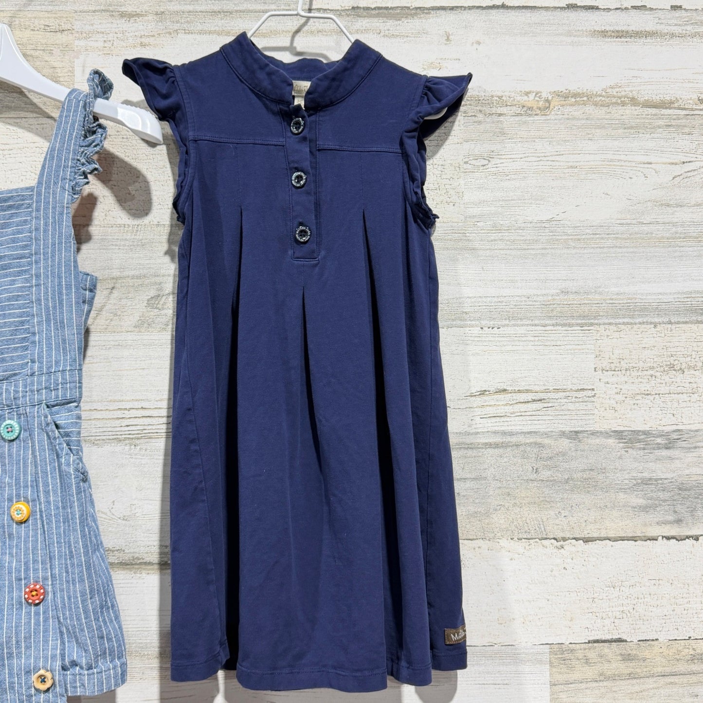 Matilda Jane Dress Romper Bundle Girls 6 Blue Striped Ruffle Classic2