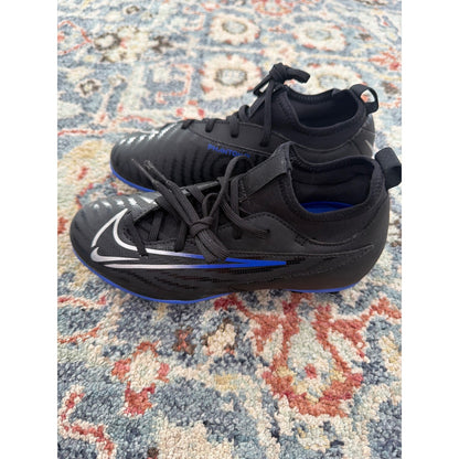 Nike Phantom GX Academy Soccer Cleats Boys 3.5 Black Blue Sporty New2