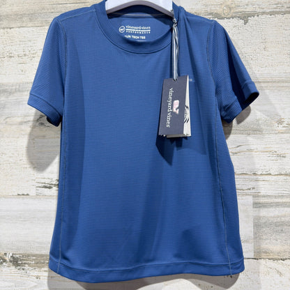 Vineyard Vines Sun Tech Tee Boys Size 6 Blue Performance Activewear NWT0