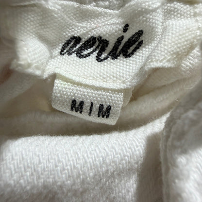 Aerie Distressed Denim Shorts Women M White Cotton Blend Boho Flawed*3