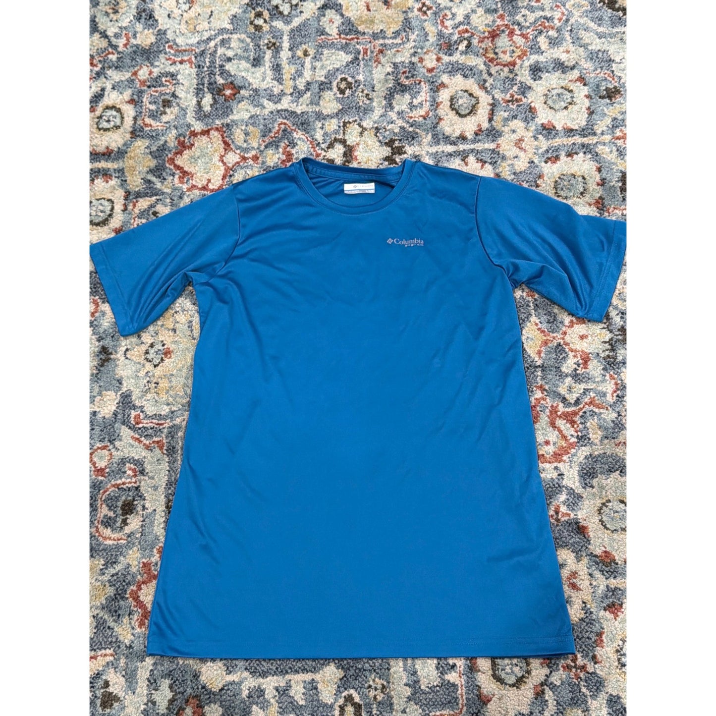 Columbia T-Shirt Boys XL 18/20 Blue PFG Performance Short Sleeve EUC0