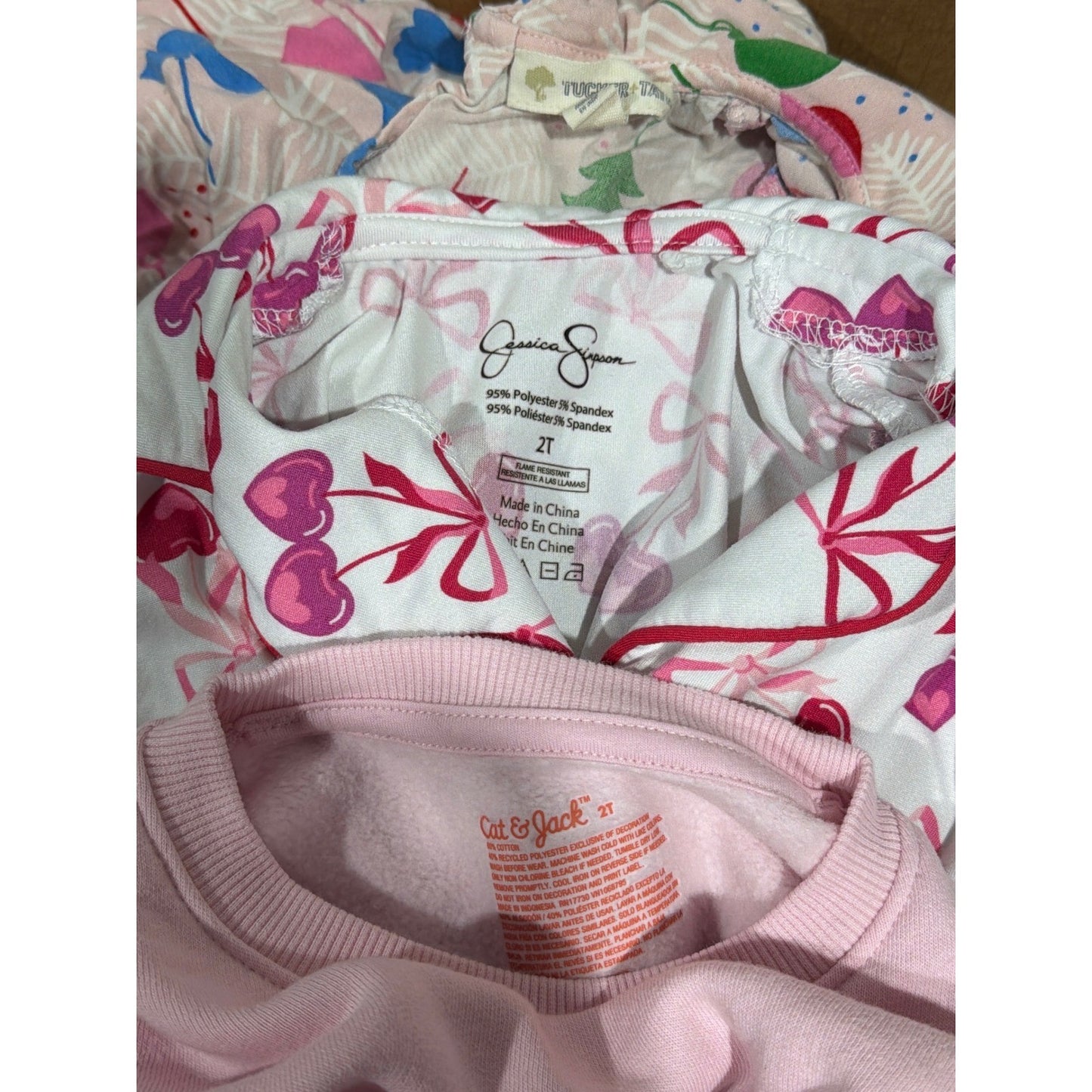 Tucker Tate Jessica Simpson Cat&Jack Girls 2T Pink Holiday Bundle Coquette EUC6