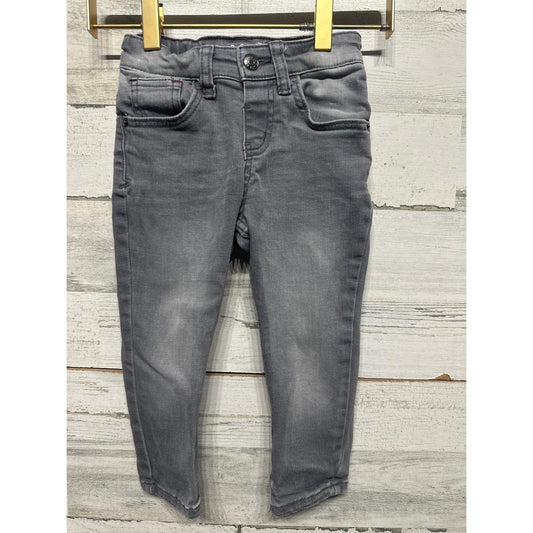 Cat and Jack Skinny Jeans Boys 2T Gray Faded Adjustable Waist EUC0