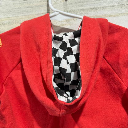 Disney Cars Hoodie Boys 4T Red Lightning McQueen Piston Cup Racing EUC4