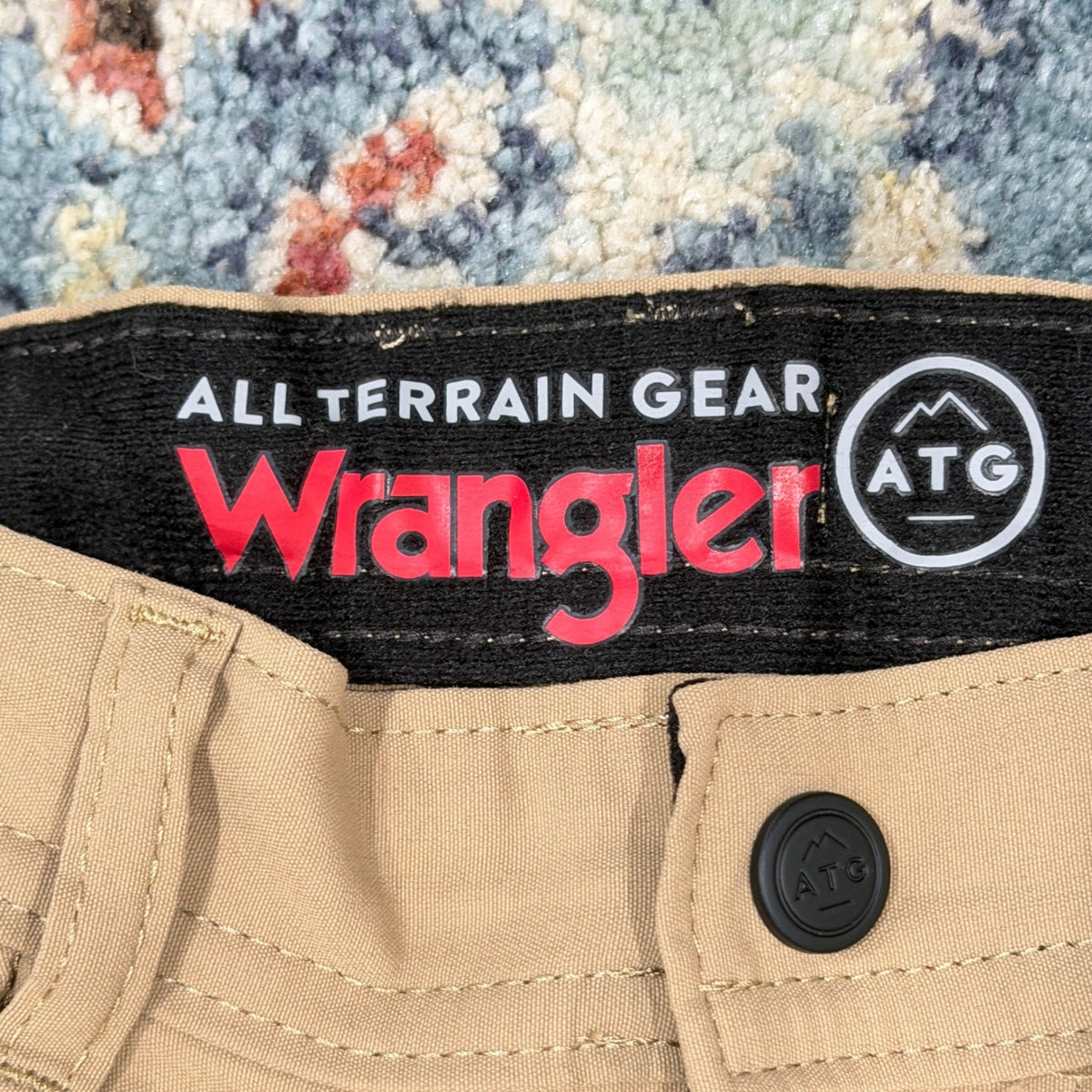 Wrangler ATG Utility Pants Boys 6 Khaki Stretch Hiking Outdoor EUC2