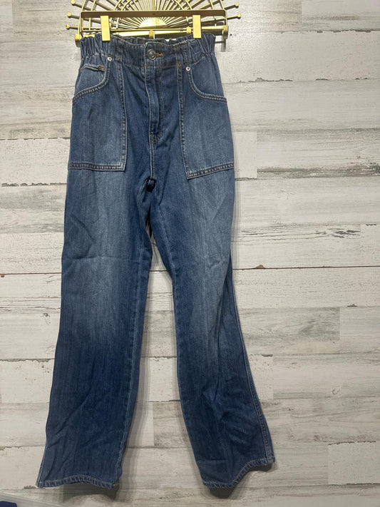 Hudson Utility Jeans Women 25 Blue Paperbag Waist Patch Pocket NWT0