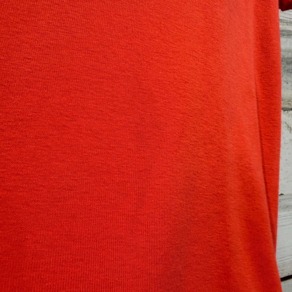 J.Crew Perfect Fit T-Shirt Women Medium Orange 100% Cotton Classic *Flawed2