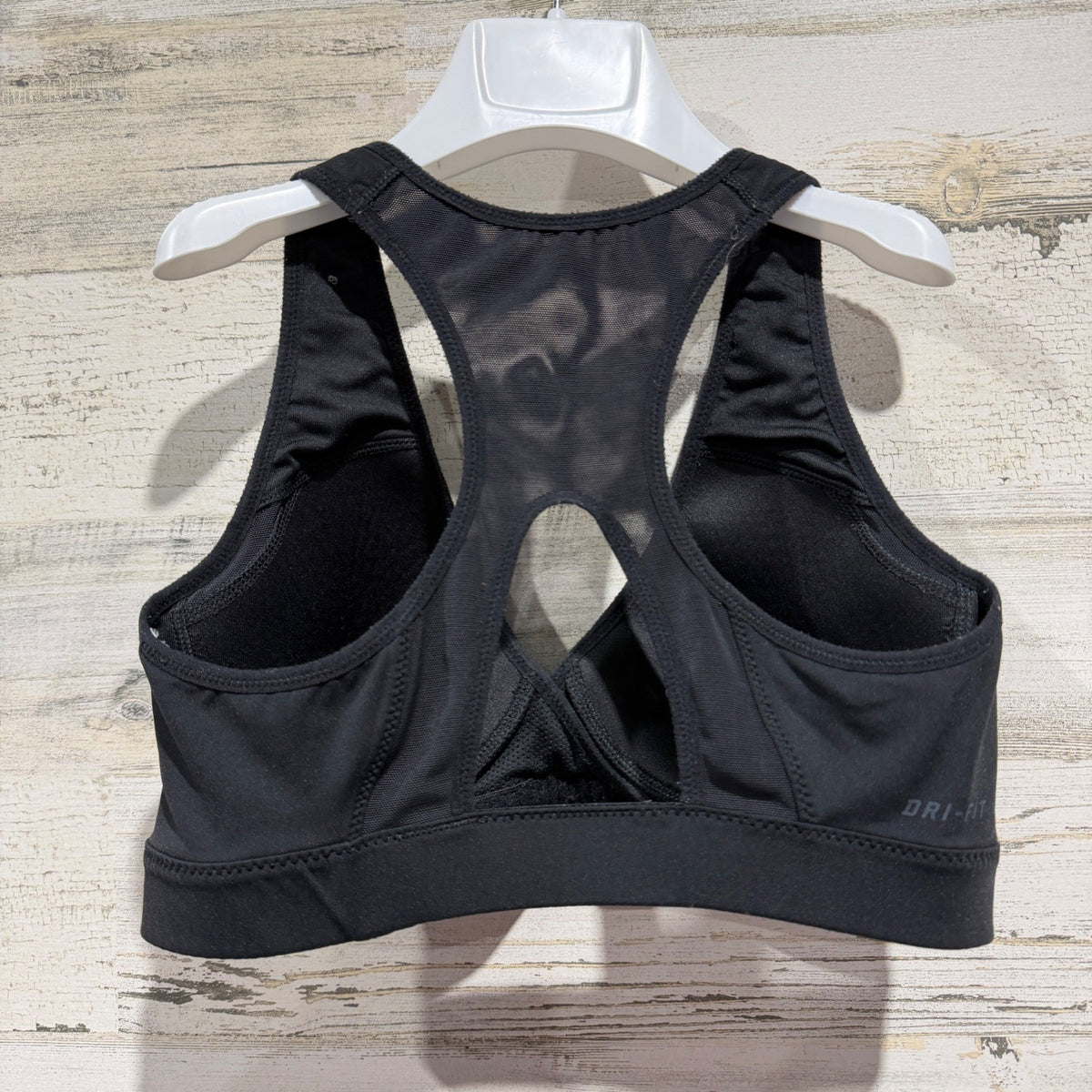 Nike Sports Bra Women Small Black Dri-FIT Racerback Mesh Padded GUC3