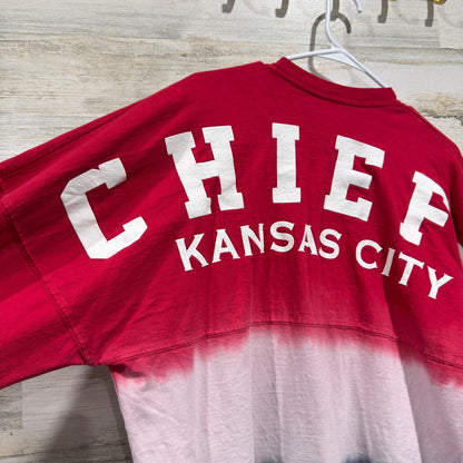 Fanatics NFL Kansas City Chiefs Spirit Jersey Women M Red Dip Dye Cotton EUC4