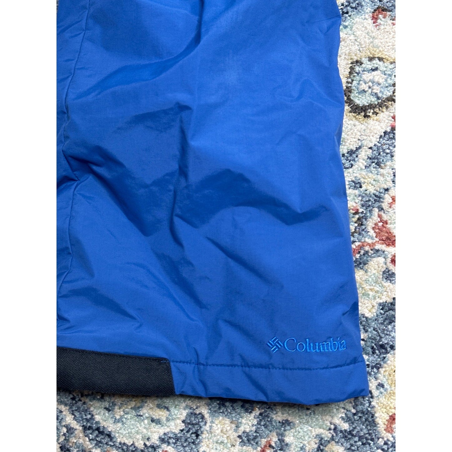 Columbia Snow Bib Boys 14/16 Blue Outgrown Insulated Overalls EUC1