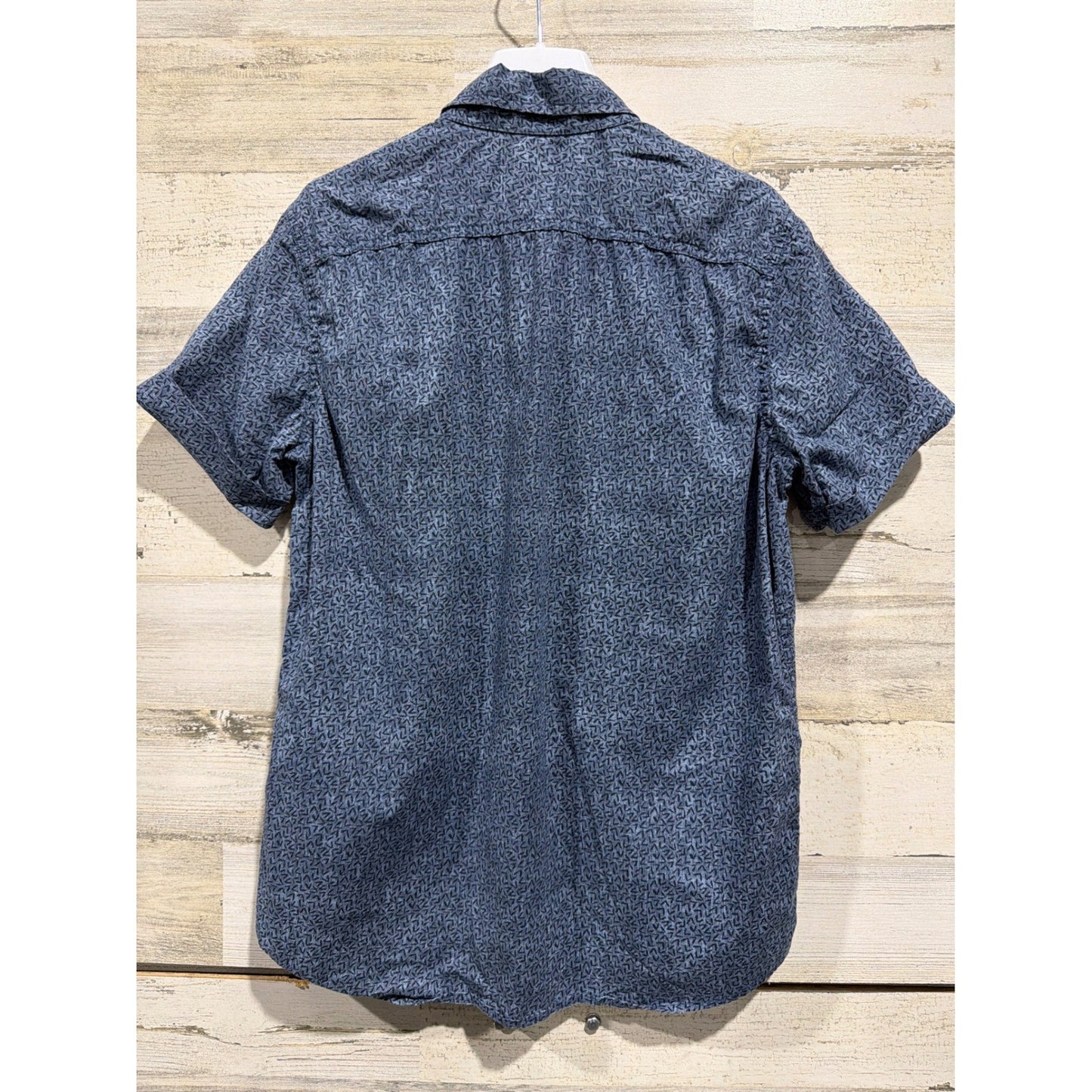 Abercrombie Button Up Shirt Boys XL 16 Blue Geometric Print Preppy3